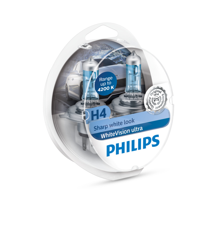 Żarówka samochodowa Philips H4 WhiteVision ultra