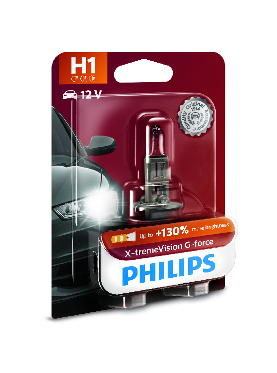 Żarówka samochodowa Philips H1 X-tremeVision G-force