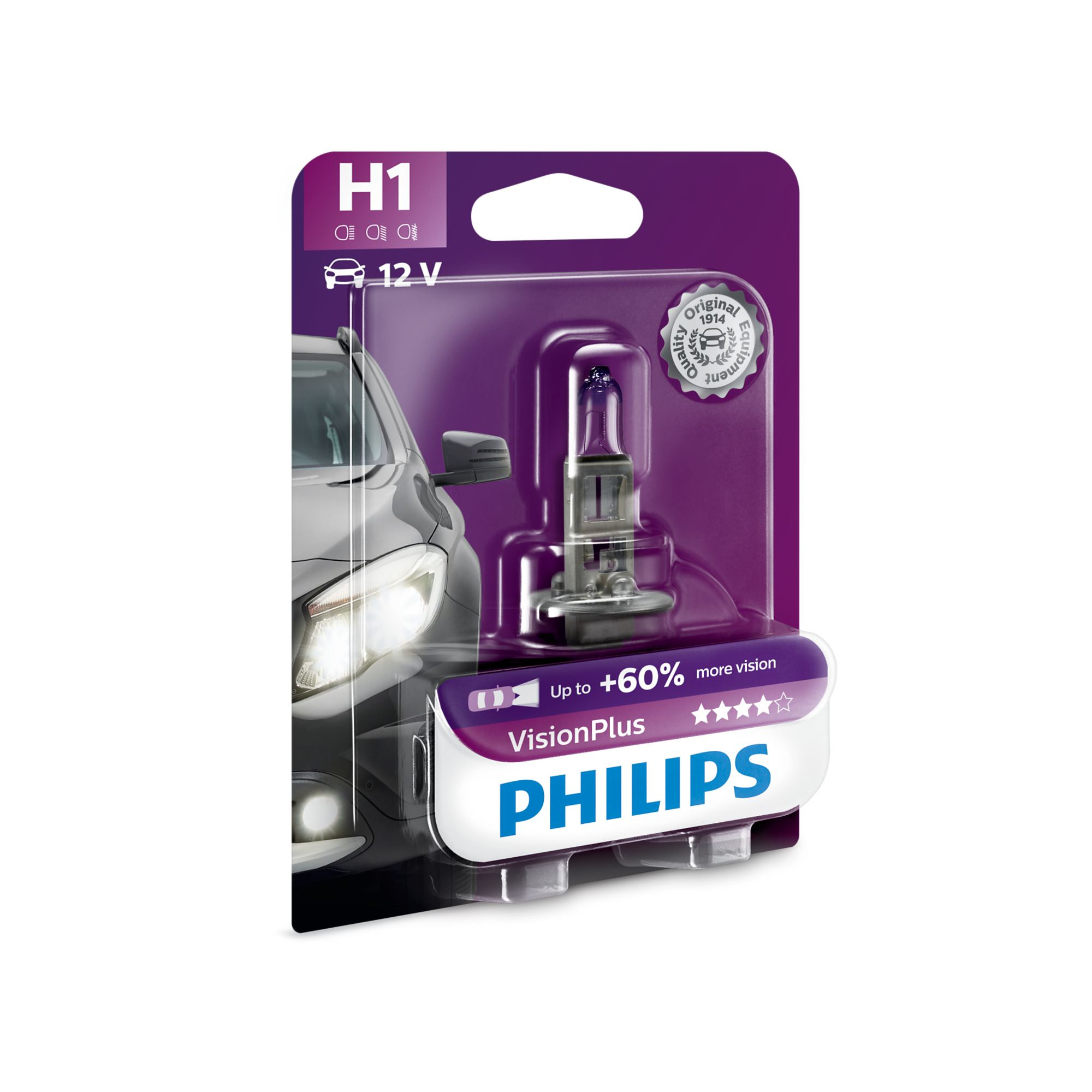 Żarówka samochodowa Philips H1 VisionPlus
