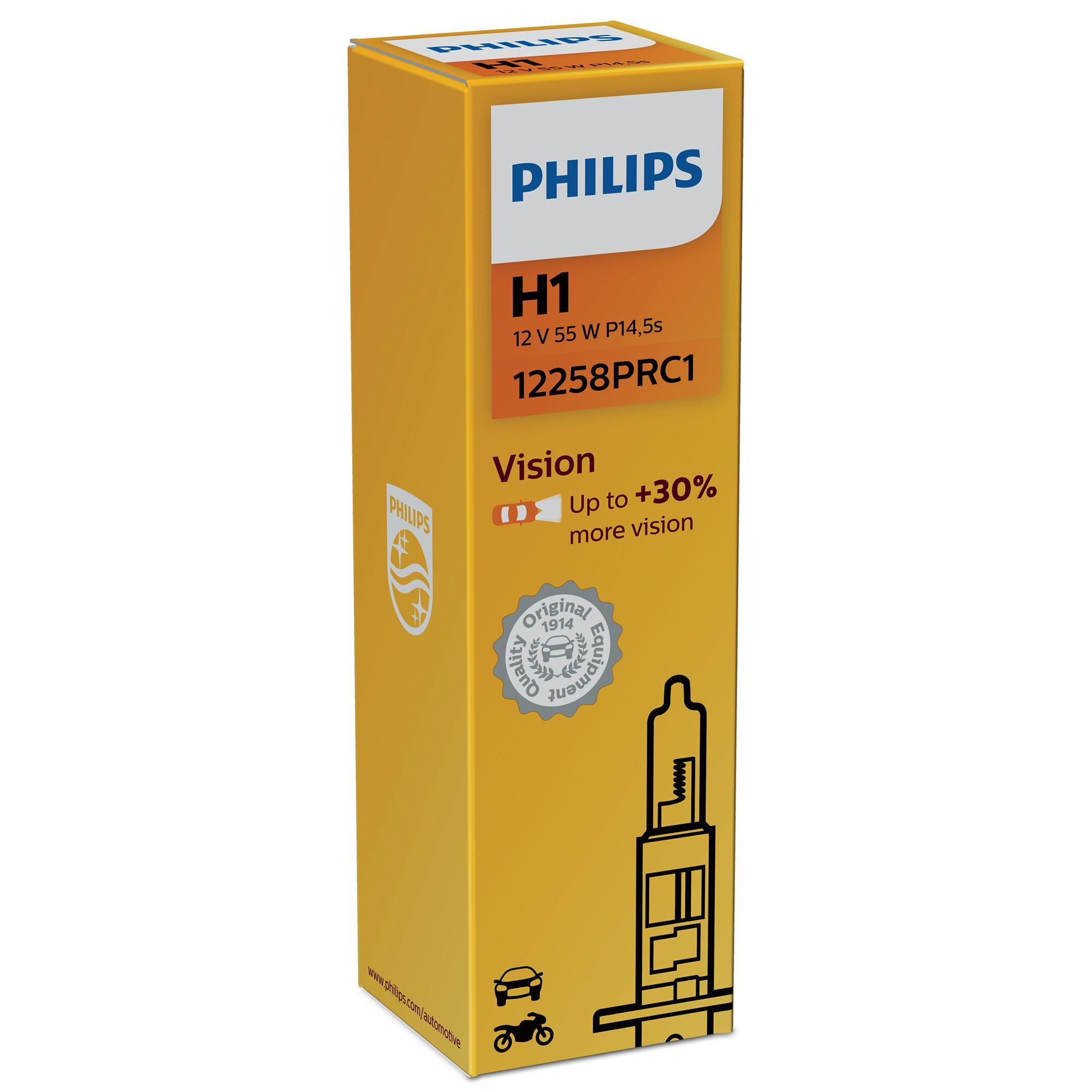Żarówka samochodowa Philips H1 Vision