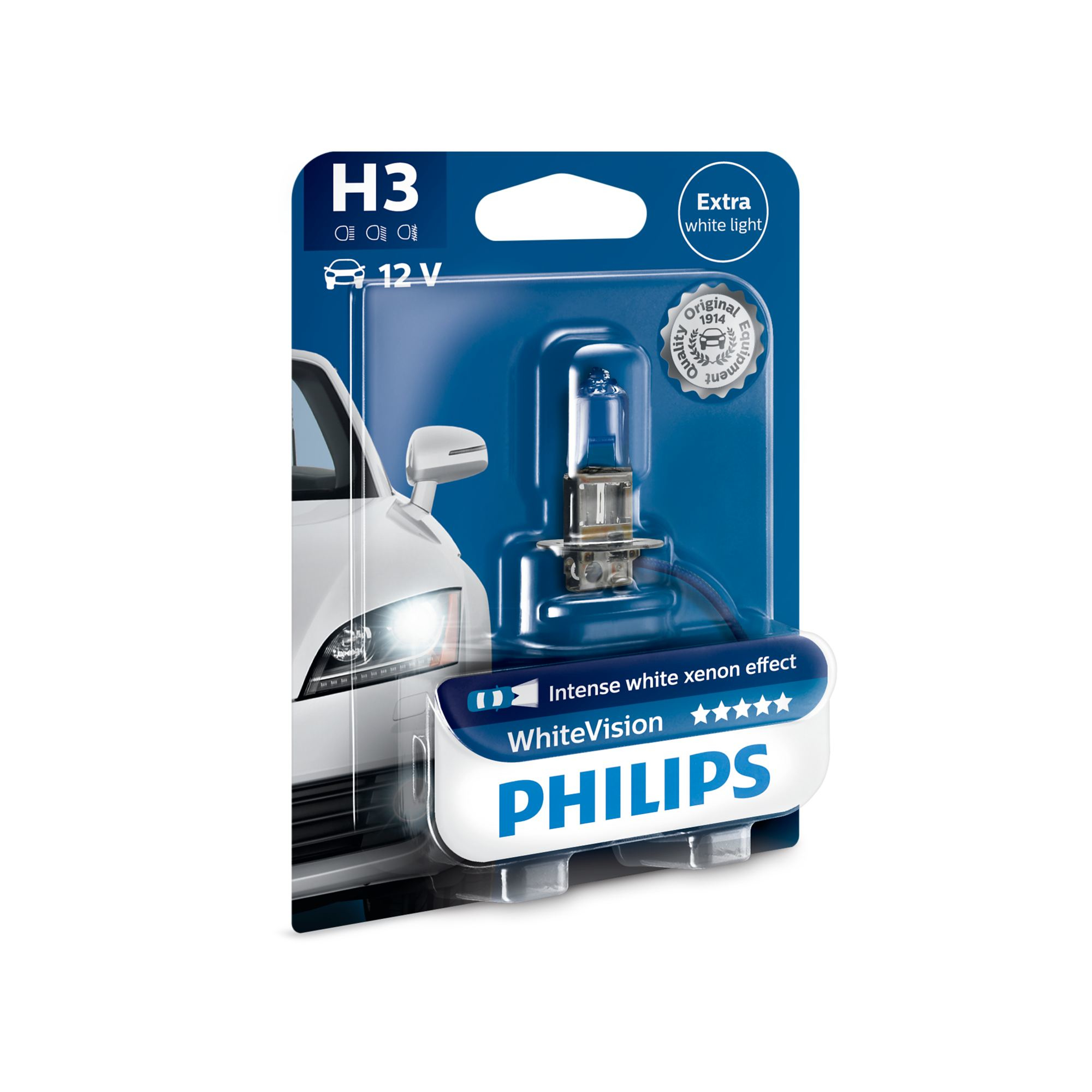 Żarówka samochodowa Philips H3 WhiteVision
